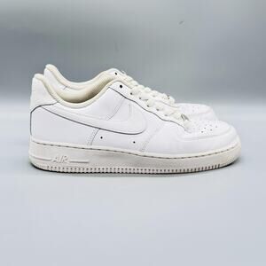 Nike Shoes Womens 9.5 White Leather Air Force 1 Low Athletic Sneakers Comfort